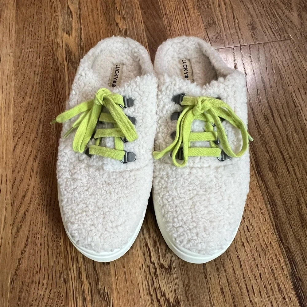 Lucky Brand Tolini Sherpa Platform Slide, 9.5